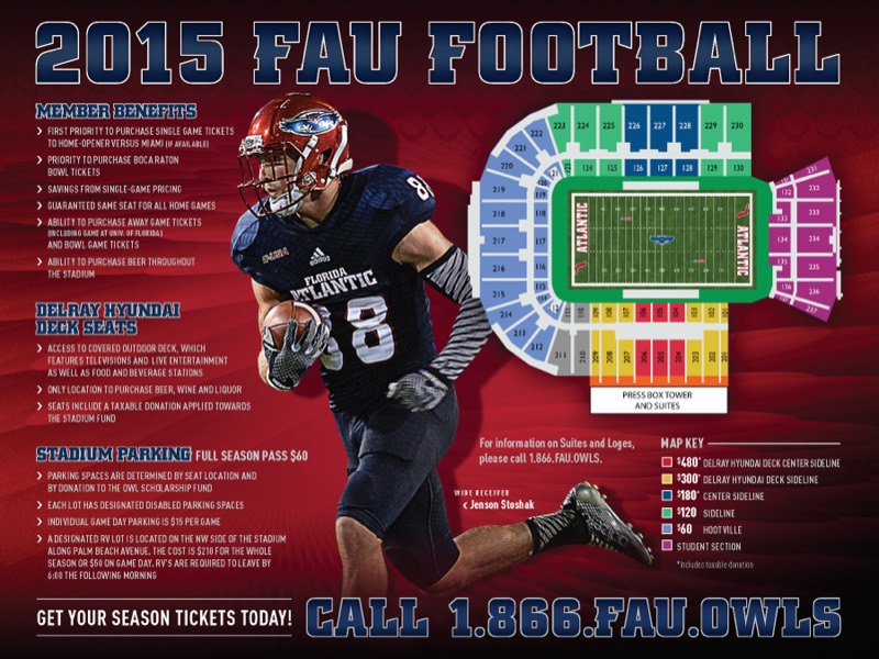 FAU Football Ticket Brochure Inside Spread