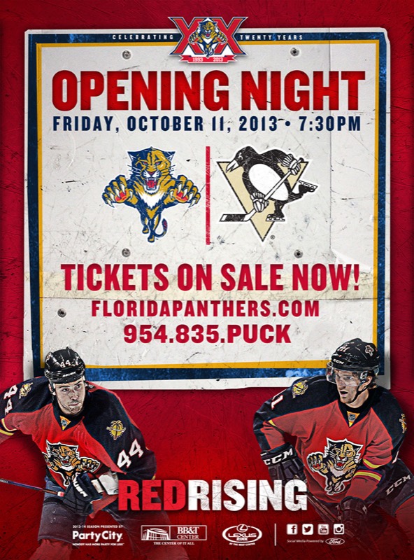 Florida Panthers Opening Night Poster